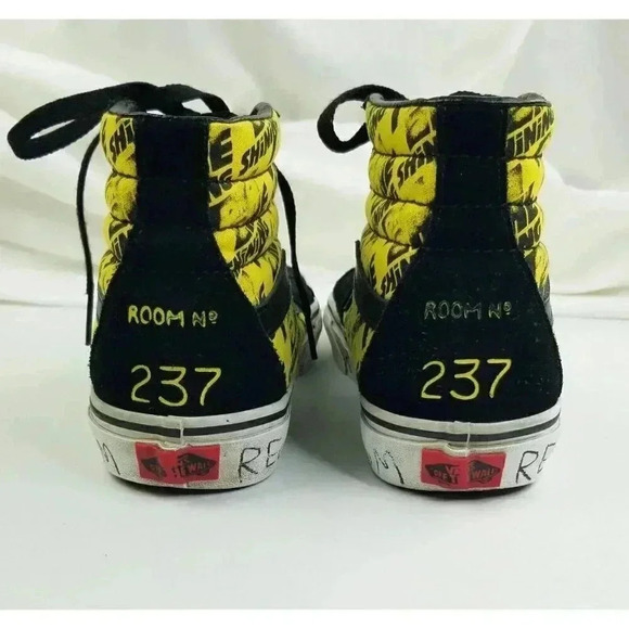 Vans Size Women's 8 Mens 6.5 The Shining Black Suede REDRUM ROOM 237 Hi Sneakers - Picture 14 of 14